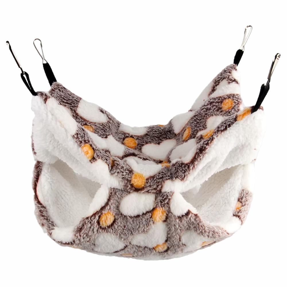 NEW Hammock For Rats Double Thick Plush Warm Bed For Hamster Nest Hanging Hamster House Beds Tr E5N4