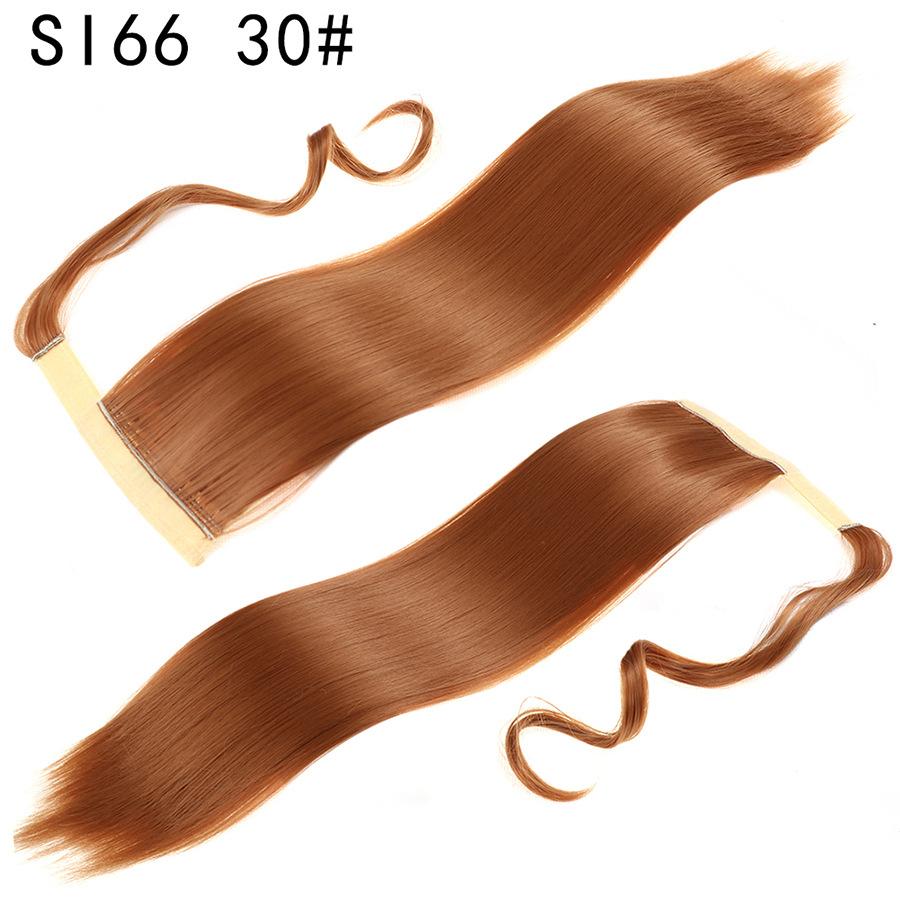 LISI HAIR Synthetic Fibers Are Clipped Onto A Ponytail Hairpin To Extend The Length of A Woman's Hair At High Temperature