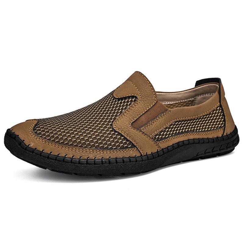 2023 Men s Breathable Mesh Slip-On Loafers: Soft Sole, Casual & Stylish Size 44