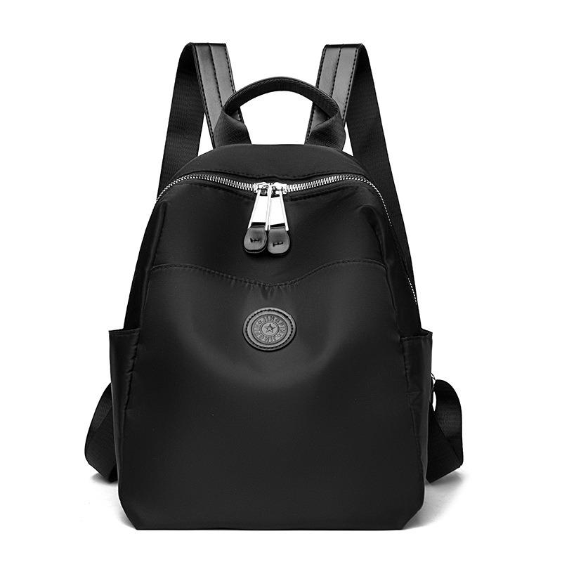 Рюкзак Новая Мода Ткань Оксфорд Легкий Дорожный Женский Рюкзак на Двойной Молнии Для Активного Отдыха Альпинизма Дорожная Сумка чёрный