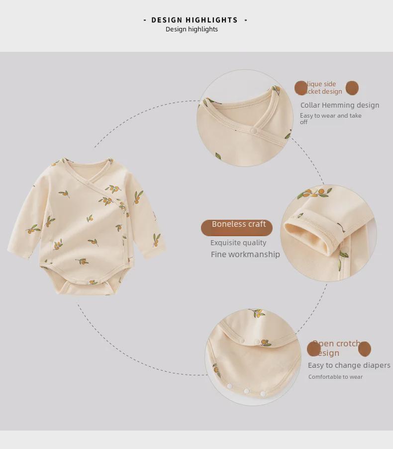 Ins Baby Fart Spring/Autumn Cotton Triangle Romper - Newborn Jumpsuit