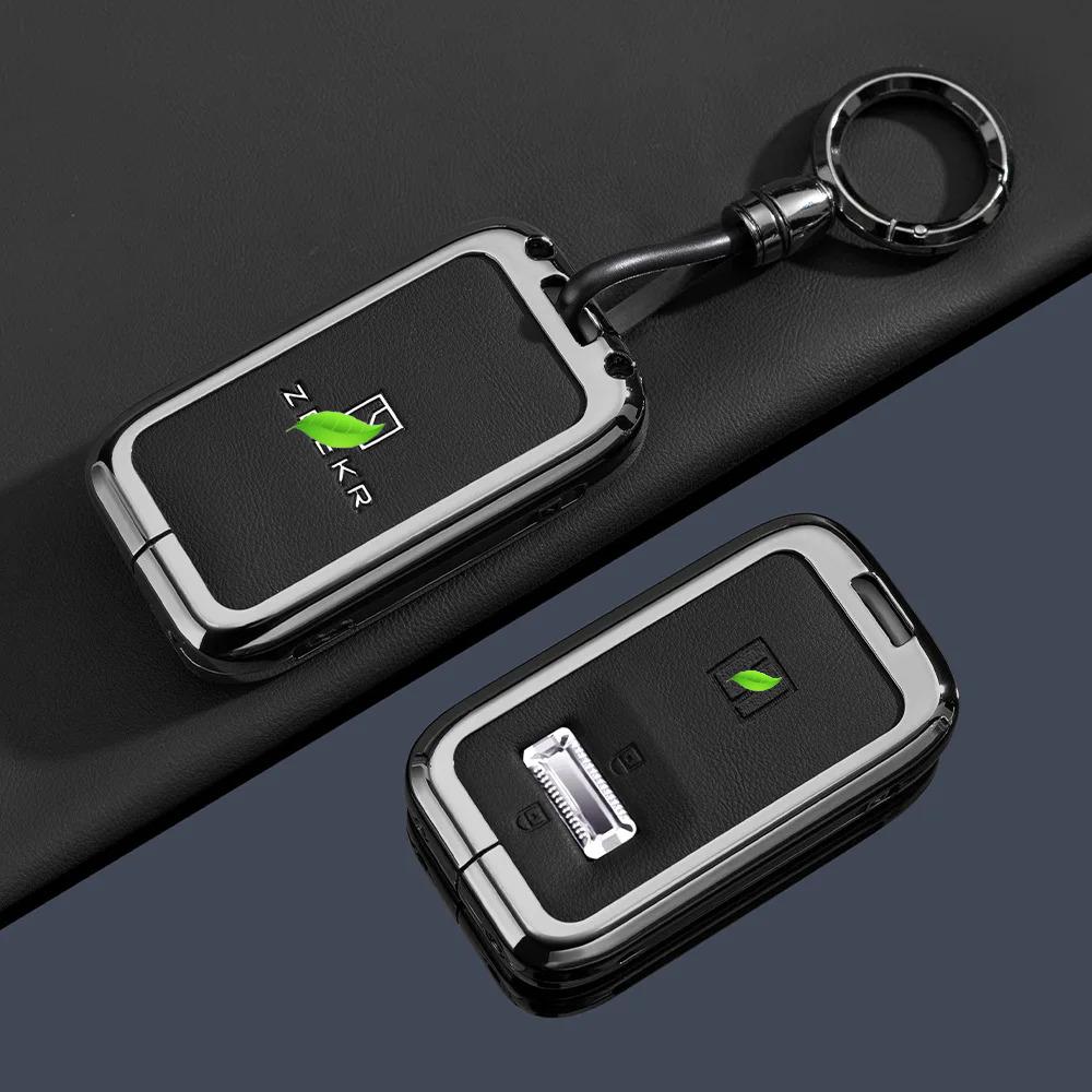 Car Key Case Fob For Zeekr 9X Car Keychain Remote Protection Cover Bag Shell Housing Holder Buckle Auto Accessories