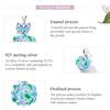 WOSTU 925 Sterling Silver Delicate Flower Butterfly Charm Crystal Blue Bead Fit Original Bracelet For Women Jewelry