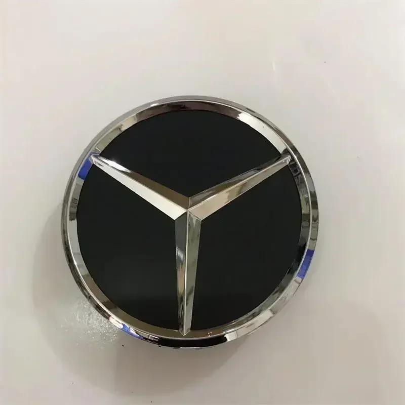 SUK3 Mercedes Benz Amg 75mm Black and Silver AMG Hubcap Center Cap Upgrade Wheel Hub Cover