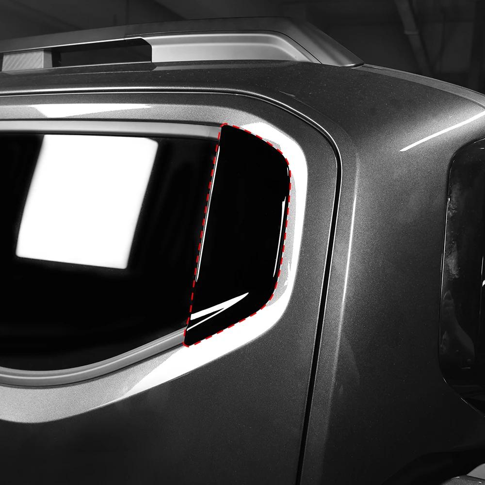 For Kia TASMAN 2025 2026 2PCS Black Carbon Fiber ABS C-Pillar Cover Trim Exterior Sticker Accessories LHD/RHD