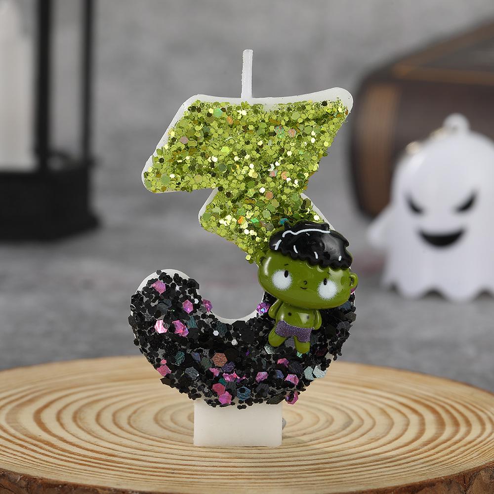 Hulk-Themed Birthday Number Candles - Cute, Funny Party Decorations