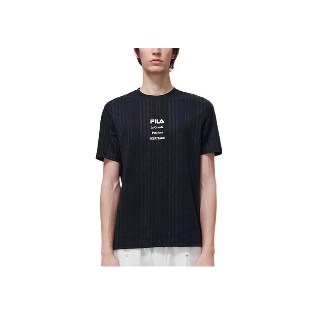 New FILA Heritage Collection T Shirts Men's Jet Black F11M318102F-BK