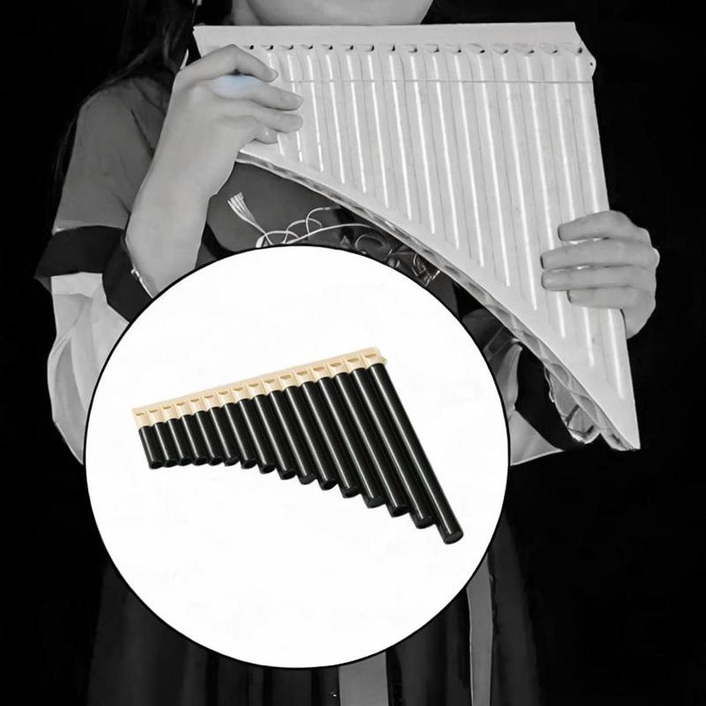 16 Pipe Pan Flute for Music Enthusiasts, C Key, Portable Instrument Performance