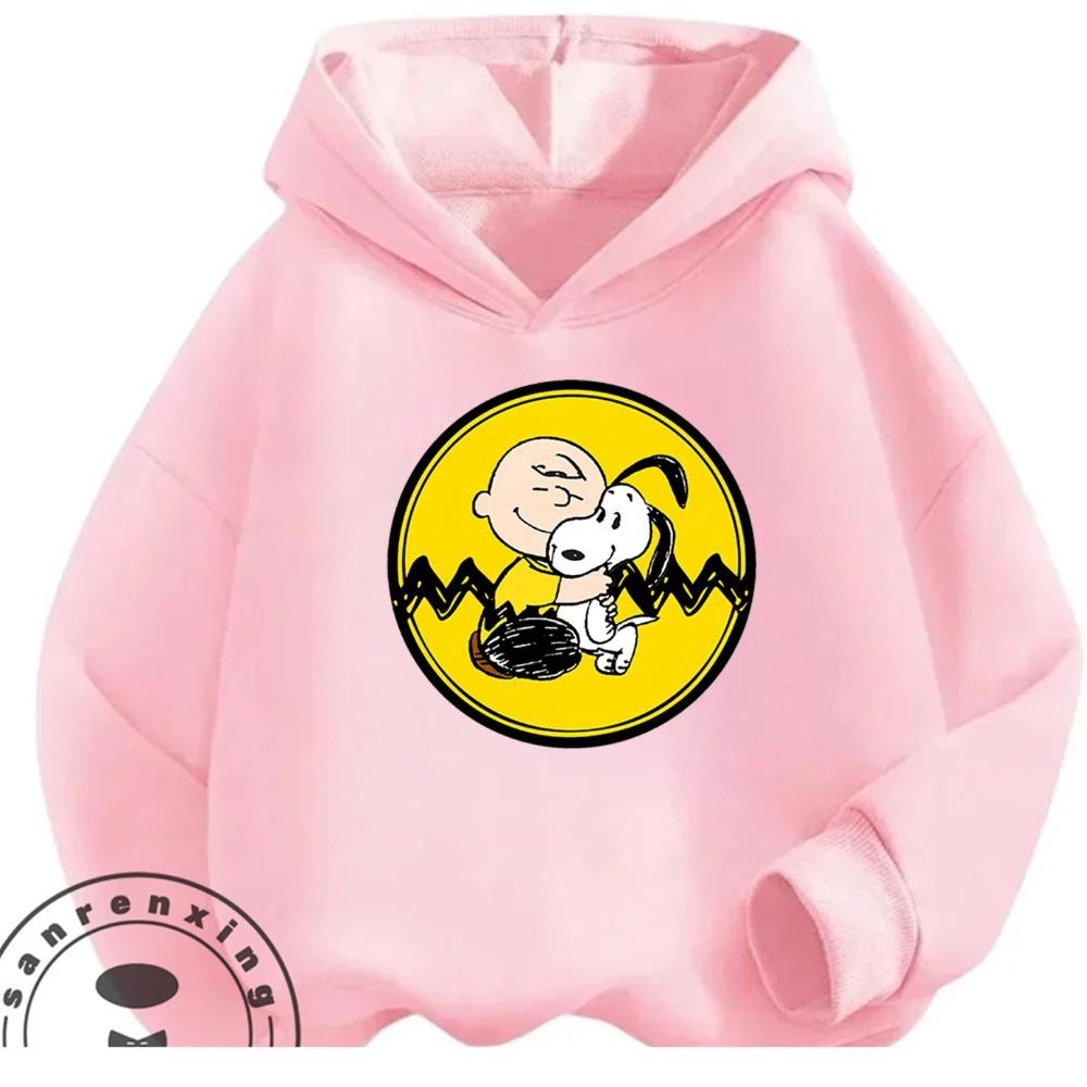 Street Fashion Kids Hoodie Cute Cartoon Graphic Autumn Winter Casual Sweatshirt Snoopy