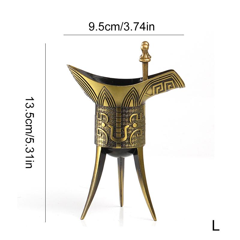 Chinese Ancient Cup Alloy Vintage Drinking Glasses Beverage Liquor Mugs Shot Glass Table Decorative Cups Home Decor Gift