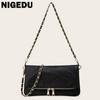Pochette Pliante en Cuir PU pour femmes Sac à Bandoulière chaîne Sacs à Main et Portefeuilles de Marque de Luxe pour dames Sacs Bandoulière dames Pochettes
