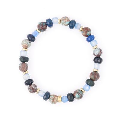 Jbans Classic Triple Awesome Mixed Gemstone Bracelet (C2501Ac1225_Bl)