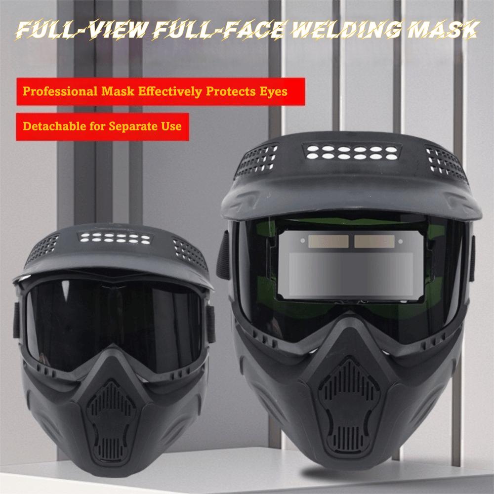 High Quality Auto Darkening Welding Glasses with Brim Design Detachable Face Shield Adjustable Band Split Type Welder Mask