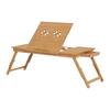 Bamboo Laptop Desk Bed Tray Breakfast Folding Reclining Adjustable Height Lap Desk Support With 1 Drawer 72x35x22 30cm