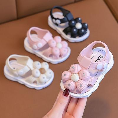 Girls' Sandals 2024 Little Girl Non-slip Princess Shoes Baby Baotou Sandals Children's Sandals