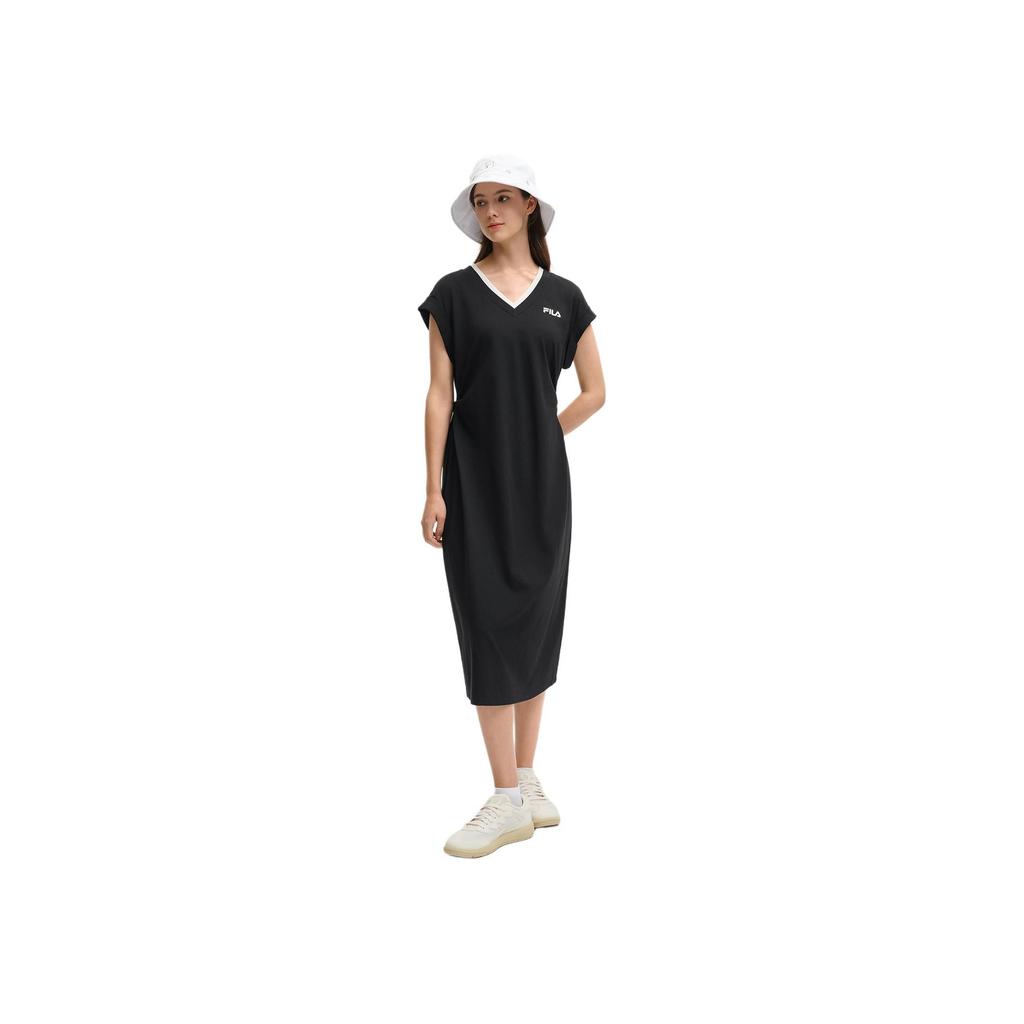 New FILA HERITAGE Sleeveless Dress Women's Jet Black BK F11W528303F-BK