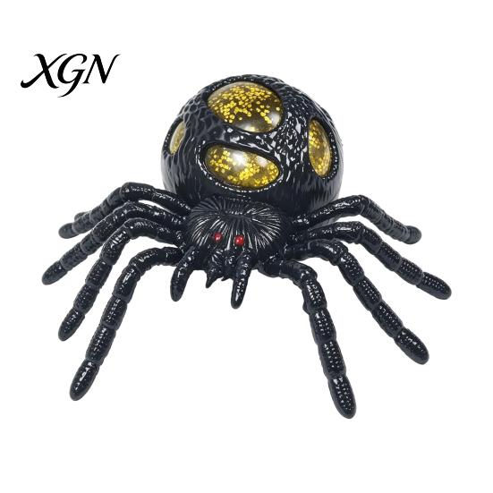 Halloween Party Dekoration 1/4 Stück Glitzer Spinne Quetschspielzeug, Stressabbau Realistisches Gruseliges Gadget Fake Scherzartikel Tragbarer Linderer