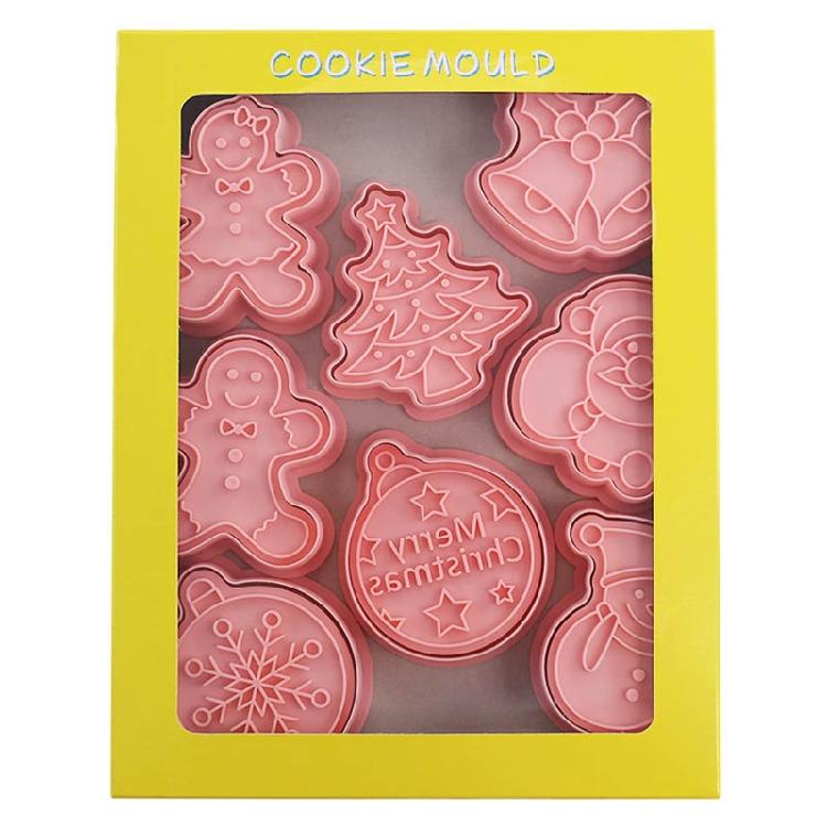 Cookie Cutter 3D Biscuit Mold Plastic Baking Cookie Stamp Cookie Decorating Tool