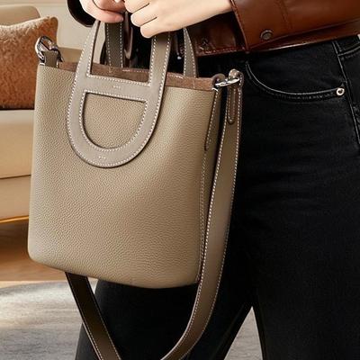 Top Layer Cowhide Pig Nose Bag 2025 New Versatile Handheld Basket Bag Genuine Leather Women's Bag Single Shoulder Crossbody Bag