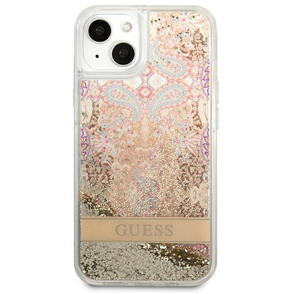 Guess Guhcp13Slflsd Iphone 13 Mini 5,4 Złoty/Gold Hardcase Paisley Liquid Glitter
