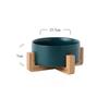 1 Pcs Pet Bowl Cat Dog Wooden Rack Bowl Large Capacity Cat Food Water Feeder Bowl Home Pet Small Ceramic Accessories