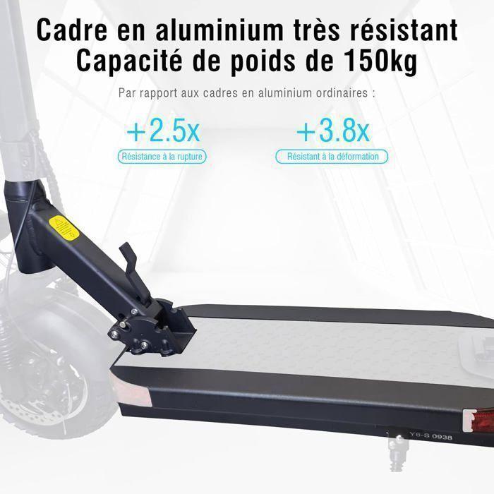 Scooter Électrique JOYOR Y6-S -- Moteur 500 W - Batterie 48 V-18 Ah - Pneus 10 Pouces - Noir