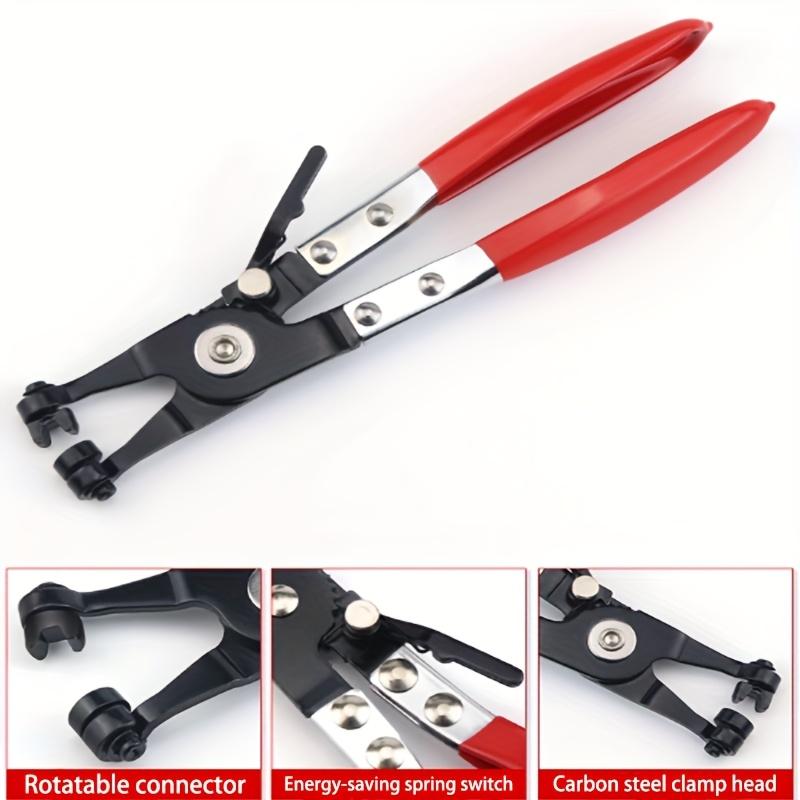 Durable Hose Clamp Pliers, Non-slip Grip for Oil/Vacuum/Hydraulic Pipes, Flat Ring & Quick-Release, Ideal for Garage/Workshop.