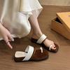 Thick-soled slope heel cool slippers women's summer wear new with skirt vacation beach cover toe sandals