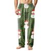 Men's Corduroy Print Pajama Pants with Pockets Casual Sleepwear Bottoms