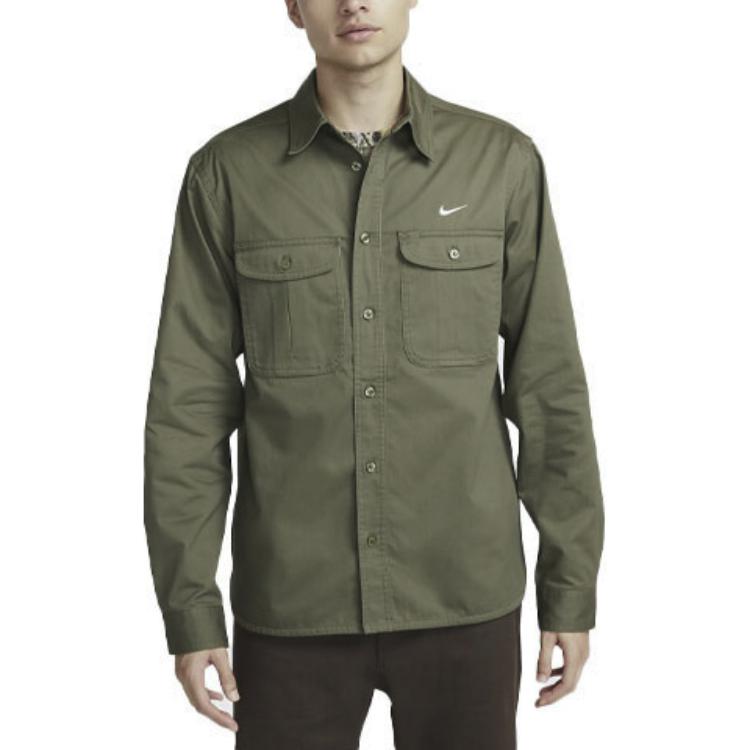 New Nike Shirt Unisex Medium Olive Green DQ6288-222