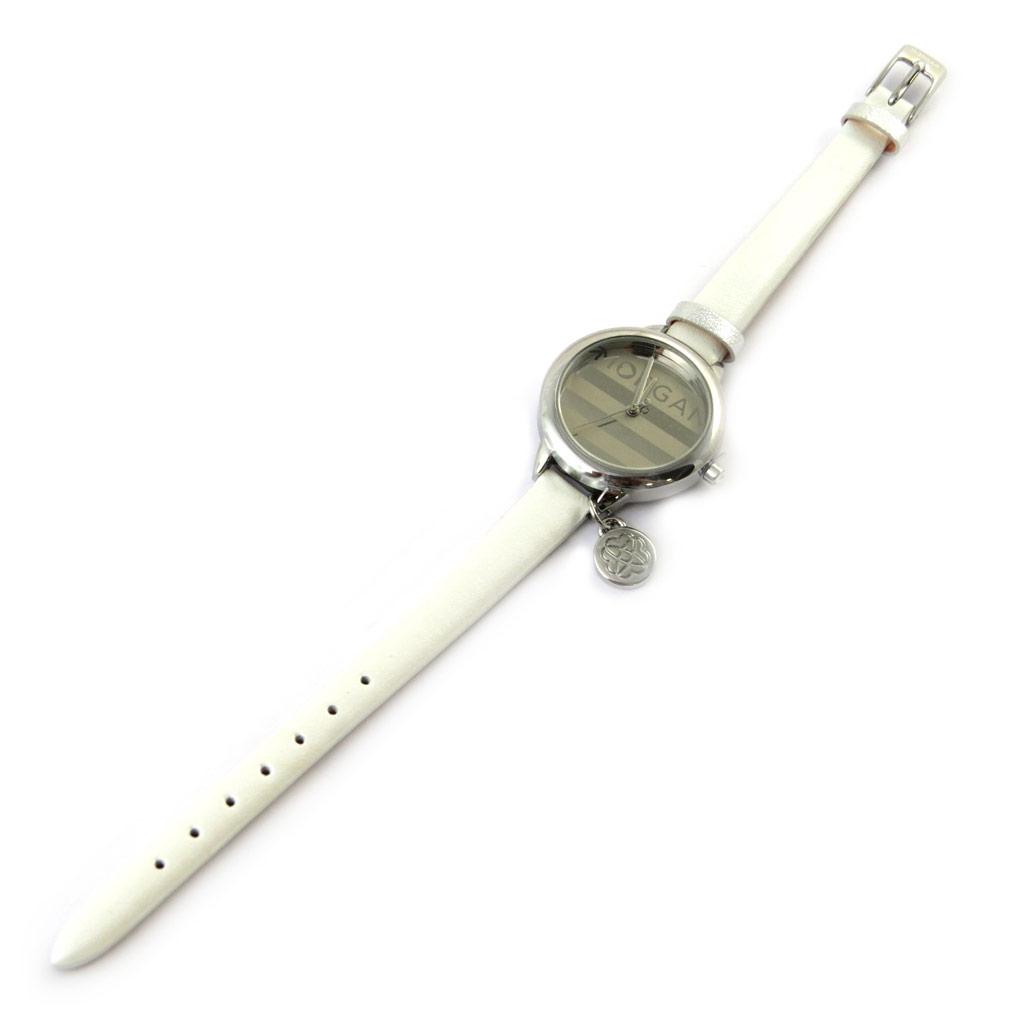 Morgan [N6253] - Montre créateur 'Morgan' blanc argenté (Rayures)