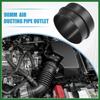 Motoforti Car Air Ducting Connector Straight Air Heater Duct Joiner Connector Pipe 3.54'' 90mm OD Black Long-lasting