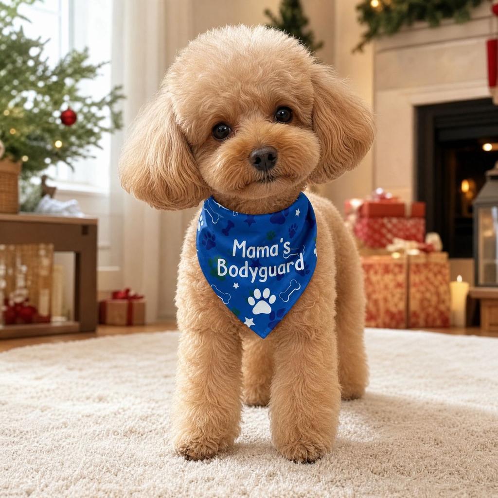7 Pet Scarf and Bib Set, 2-Piece Adjustable Pet Neck Accessories for Daily Wear