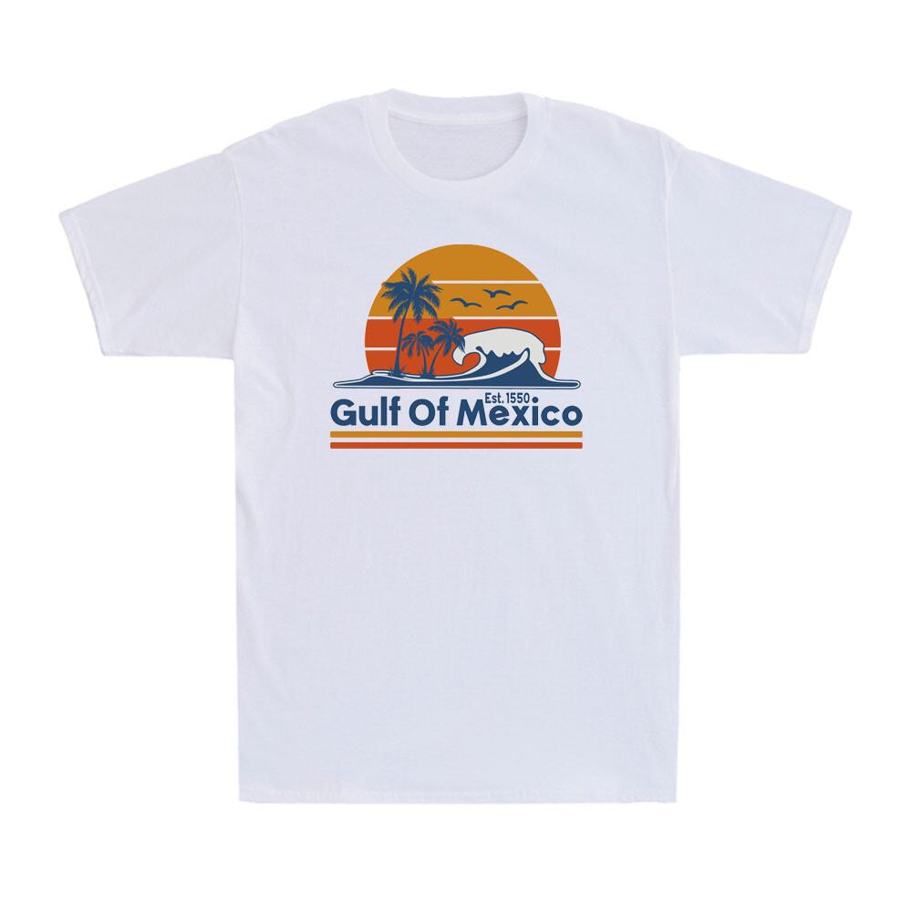 Gulf of Mexico Est 1550 Palms Summer Vacation Gift Vintage Beach Men s T-Shirt XL