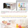 1000ml Reusable Silicone Food Grade Storage Bag Lunch Sandwich Snack Liquid Lunch Fruit Freezer Zip Seal Bags 4 Colors