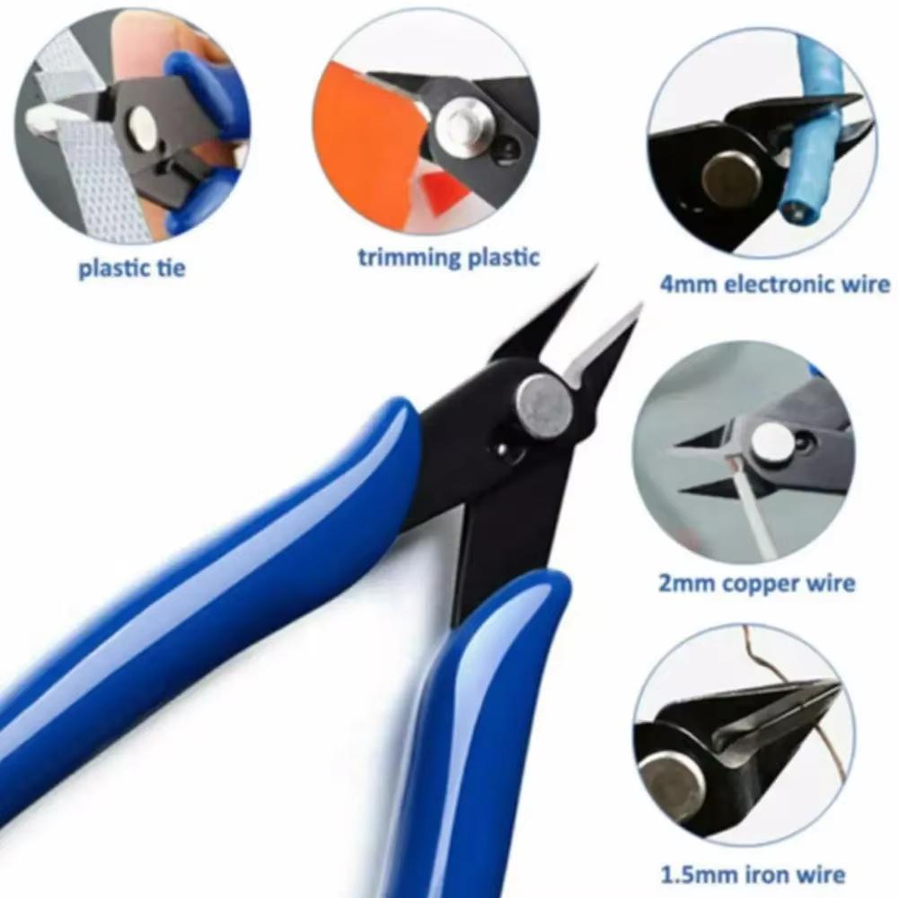 1-5Pcs 170 Diagonal Pliers Carbon Steel Pliers Electrical Wire Cable Cutters Cutting Side Snips Flush Pliers Nipper Hand Tools