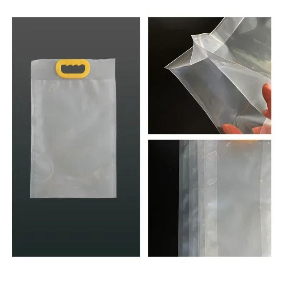 10pcs 5kg/10kg Rice Grain Packaging Bag Transparent Plastic Food Vacuum Bag Insect Proof with Handle Food Storage Sealed Bag