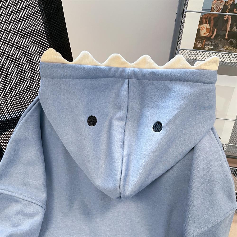 Sweatshirts à capuche pour femme Mode Requin Vêtements d'extérieur Automne Vintage Décontracté Tout va avec Capuches Manteaux Tosp Mujer