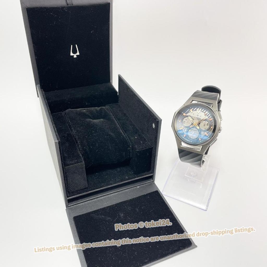 Used New battery BULOVA curve chronograph working 98A162