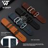 Modified retro cowhide watch straps for Casio G-SHOCK 3516 DW-H5600 DW-H5600MB convex end leather watchband black brown bracelet