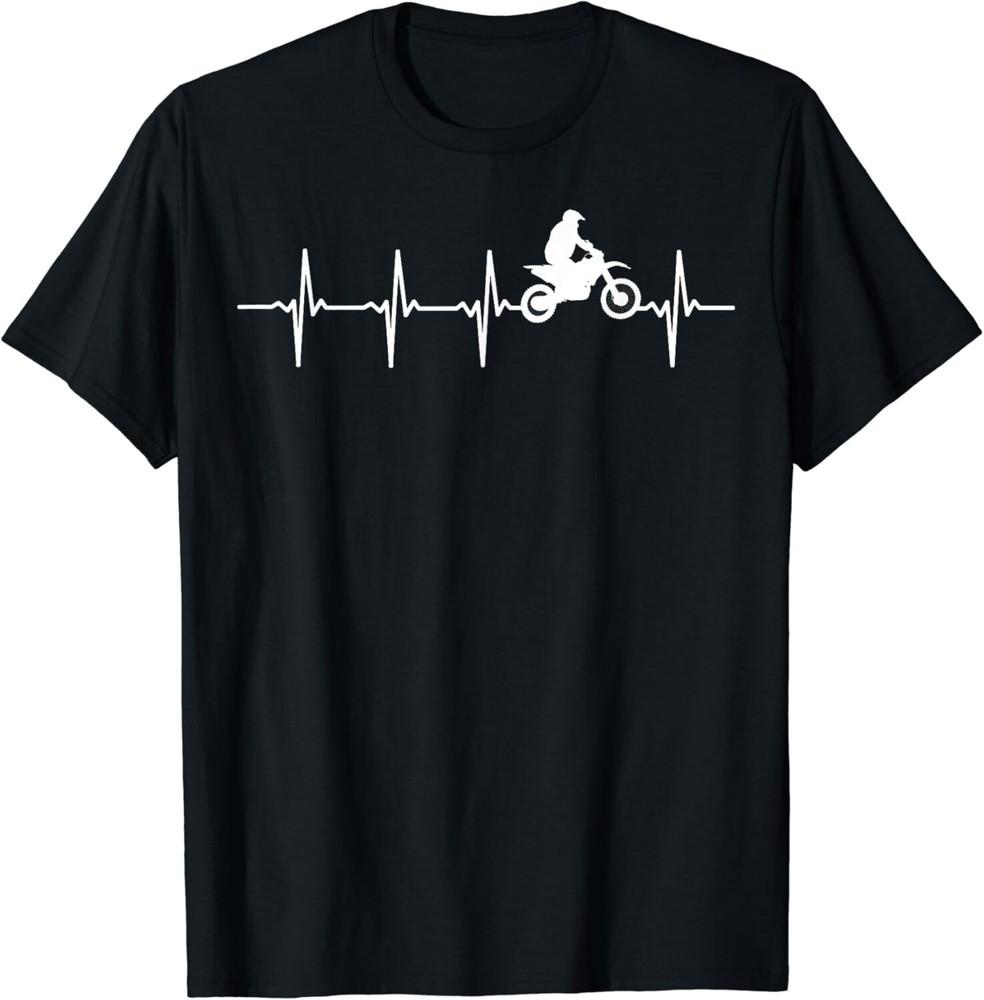 Motocross heartbeat t-shirt for bikers Gift Unisex T-Shirt 4XL