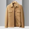 Men's Double-Sided Wool Twill Jacket - Casual Lapel Style for All Ages