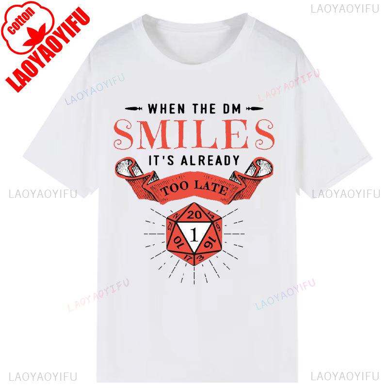 Kawaii Dungeon Meowster Classic T Shirt Retro DnD Game Fabric Graphic Tshirts Unisex Summer Commuter Cotton Clothes Ropa Hombre