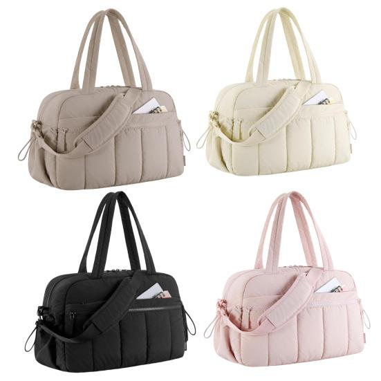 Travel Bag with Large Waterproof PVC Pocket for Wet And Dry Separation Storage Gym Bag with Handle And Shoulder Strap 5 Exterior Pockets Carry-on Bag