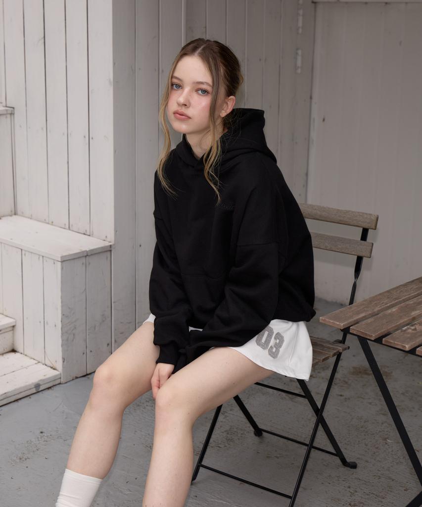 Rosefranz Back Rose Embroidery Hoodie [Black]