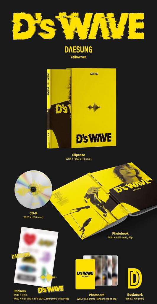 BIGBANG Deee-Lite Daesung D's WAVE 1st Mini Album with Tracking Sealed (Yellow Version)
