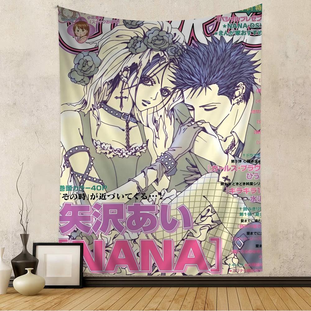 NANA Anime Manga Tapestry Iconic Band Characters Manga Print Wall Hanging Ideal for Bedroom Decor Anime Music Fans