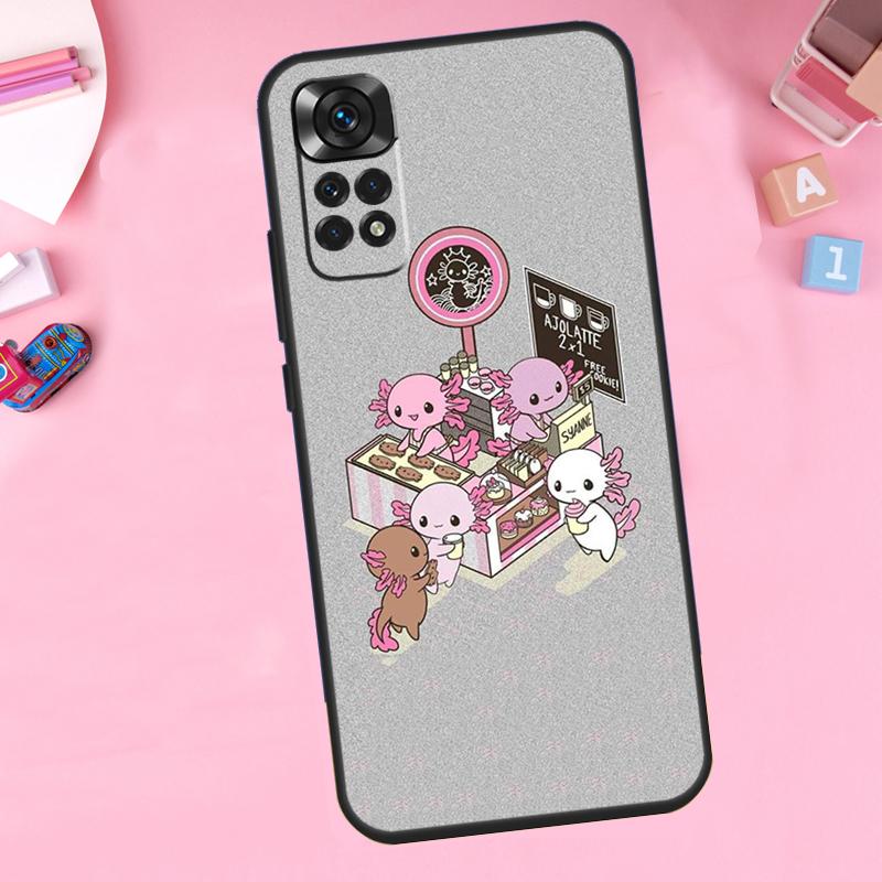 Cute Animal Axolotl For Xiaomi Redmi Note 13 10 12 11 14 15 Pro Plus Phone Case For Redmi 15 13C 12C 14C 10C 15C