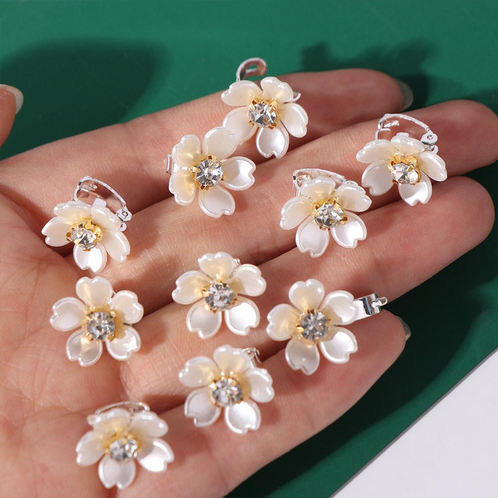 10 Stück Blumen-Dekor für Haarflechten Haarkranz Metallmanschette Haarflechtringe Clips für Zöpfe