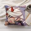 Arataki Itto Cute Genshin Impact Cushion Cover Silky Short Plush Invisible Zipper Dustproof Sofa Pillow Case For Home Decor